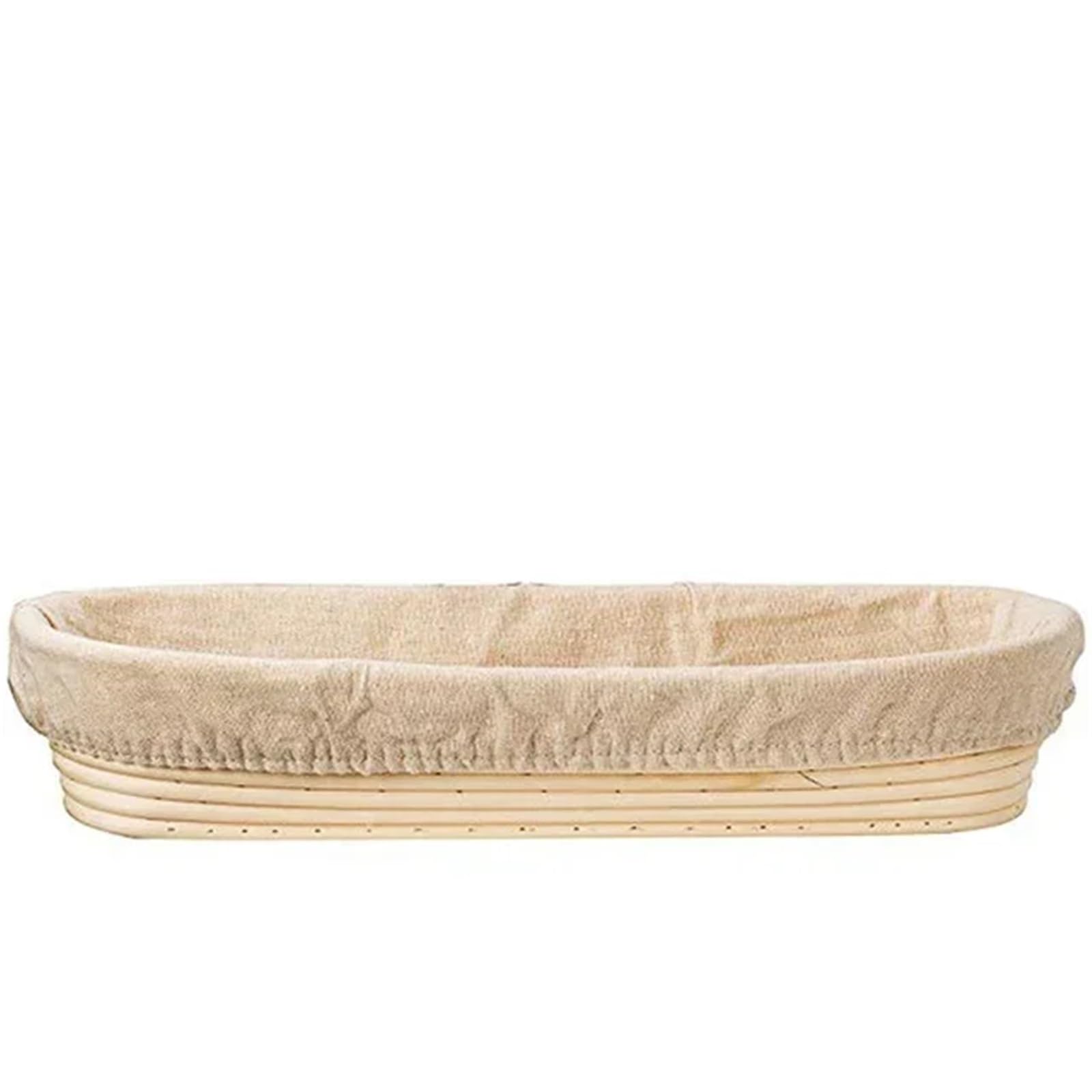 Cesta de mimbre for fermentación masa, cesta Natural for pan Para Hornear Pan(Baguette 43X9X5cm)