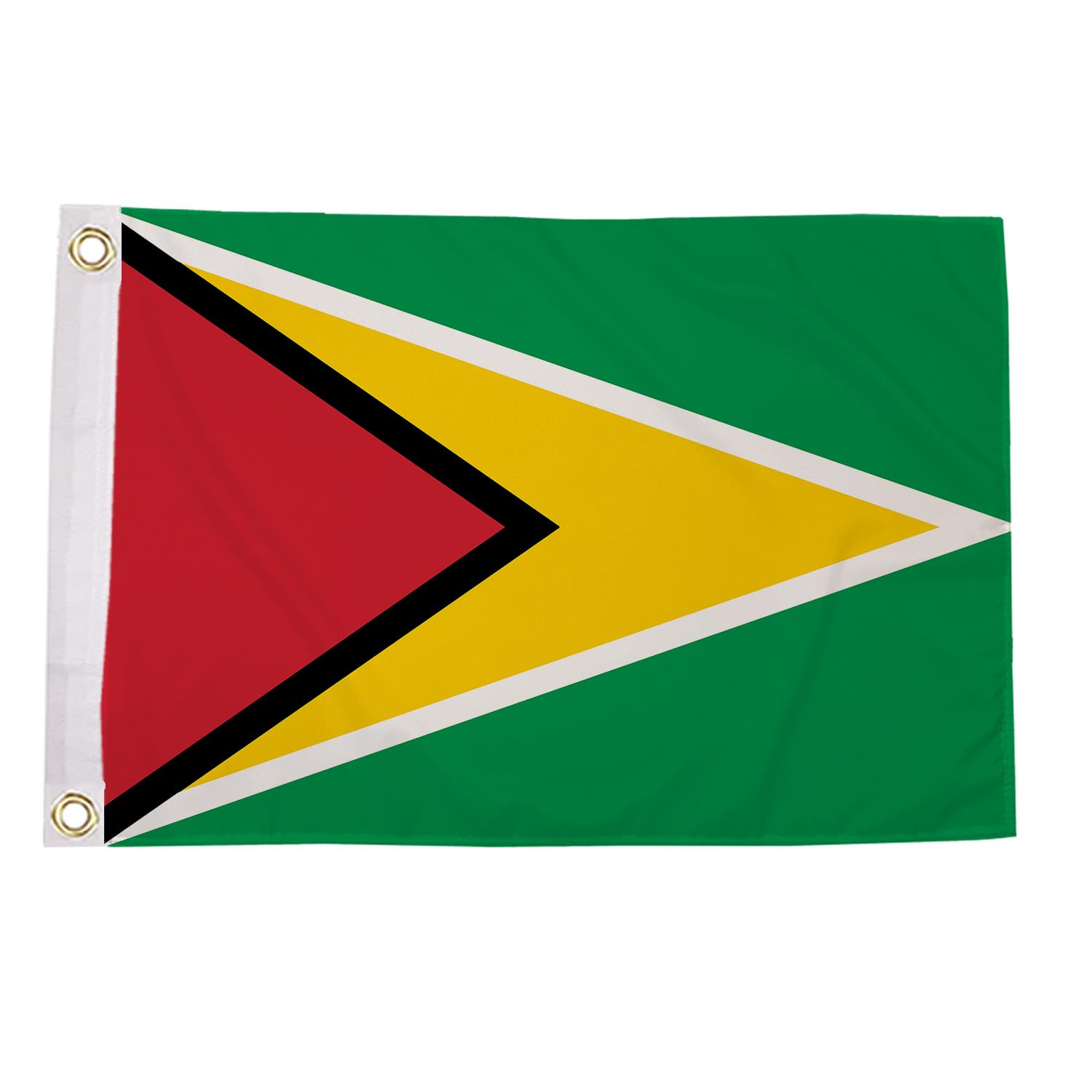 Flagtex Guyana Flag 18x12 Inch with Eyelets, Small National Polyester Flag — image 1