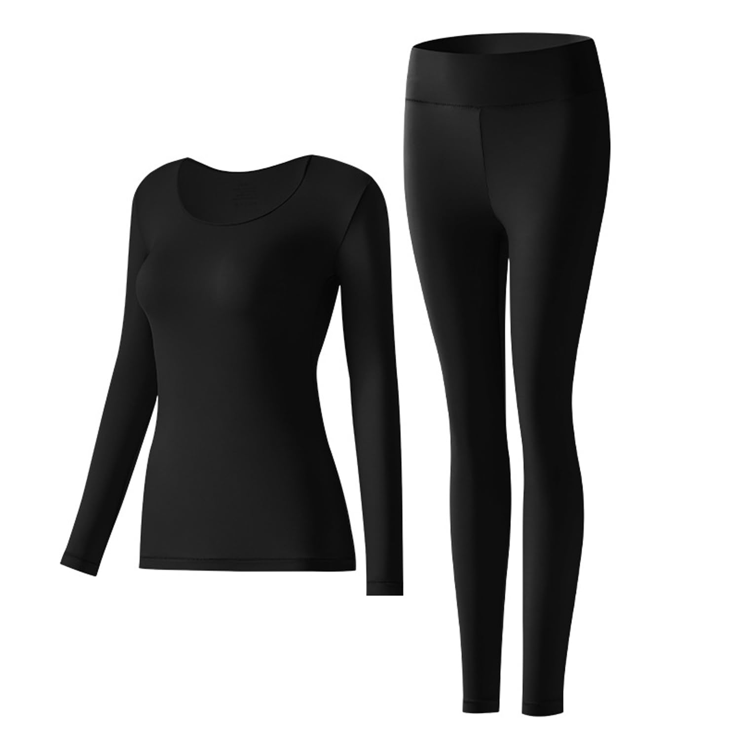 Thermal Underwear Women Ultra-Soft Long Johns Set,Ultra Thin Base Layer Skiing Winter Warm Top & Bottom,Cold Weather Base Layer Top and Leggings Bottom Winter Set