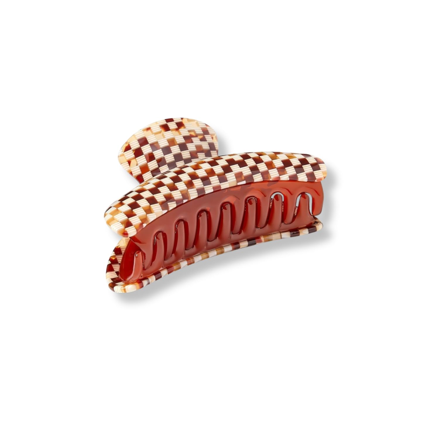 MACHETE Fermaglio per capelli da donna grande cimelio di cimelio, 9,5 cm, accessorio per capelli alla moda (Tortoise Checker)