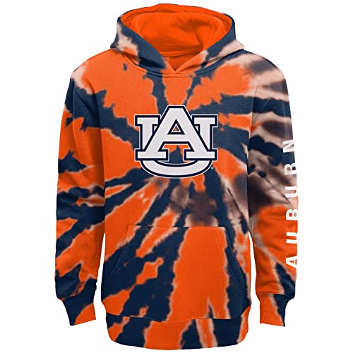 Outerstuff NCAA Boy's Youth (8-20) Tie Dye Pullover Fleece Hoodie, Auburn Tigers Large (14-16)