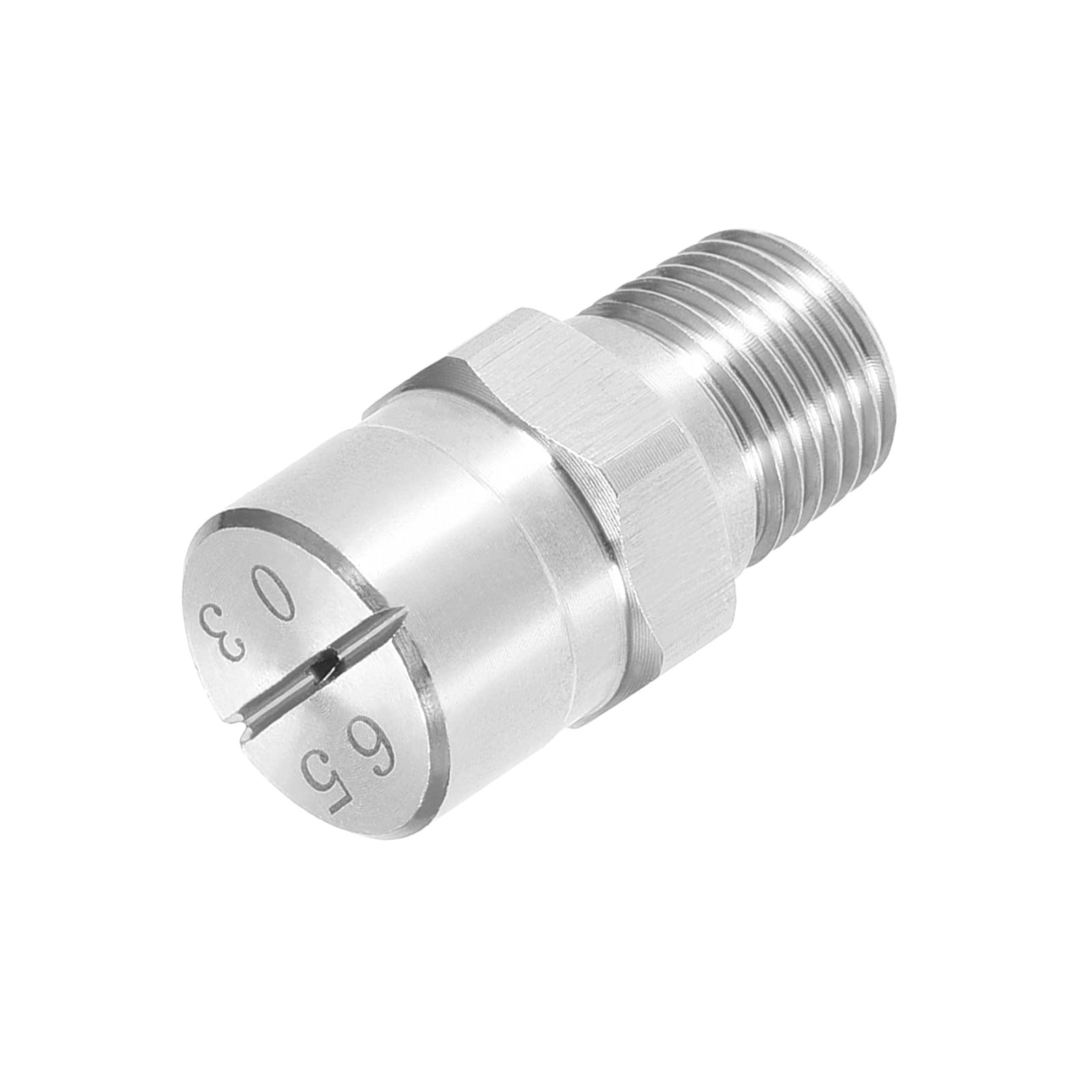 METALLIXITY Flat Fan Spray Tip (1/8BSPT, 1.1mm/3/64) 1Pcs, 304 Stainless Steel 65 Degree Male Thread Spray Nozzle - for Home Kitchen Garden
