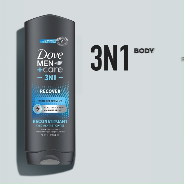 Amazon.com : Dove Men+Care Post-Workout 3-IN-1 (Body + Face + Hair
