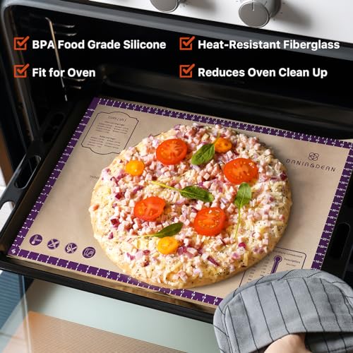 Image of Baking Mat, 28 inch x 20 inch Silicone Food Grade Extra Large Non Stick Baking Sheet Mat with Measurement Non-slip Dough Rollin Counter Mat for Making Cookies, Macarons, Bread and Pastry