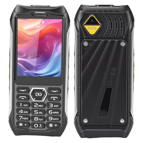 Lazmin112 Teléfono 4G Desbloqueado, Doble SIM, Pantalla HD de 3,5 Pulgadas, Teléfono Móvil Resistente con IP68 a Prueba de Agua SOS MP3 FM Bluetooth, para Personas Mayores