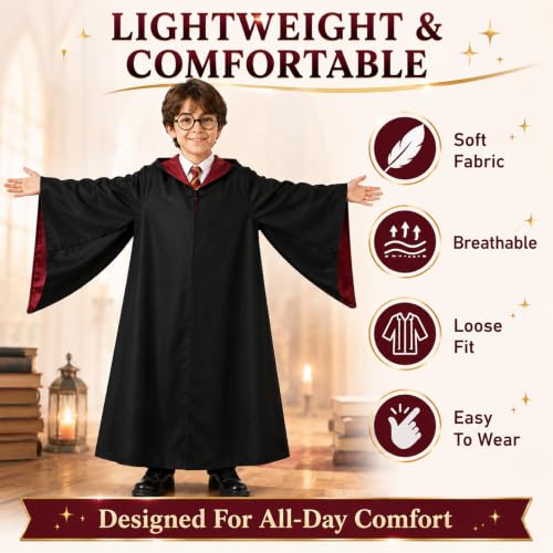 CVJJZ Wizard Costume Accessories Set for 9-12 Years Old - image 4