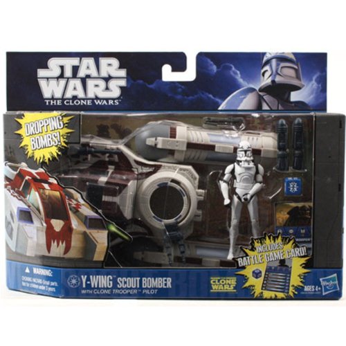 Y-Wing Scout Bomber with Rebel Pilot Star Wars Clone Wars Class I Fleet Vehicle
