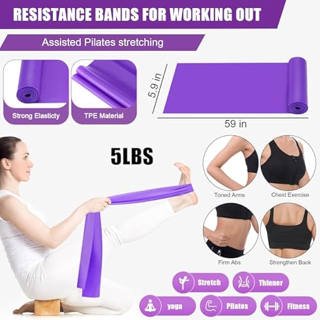 5 Pcs Thigh Master Exerciser Kits for Women Pelvic Floor Exercise Devices with Resistance Band and Yoga Block Storage Backpack Inner Thigh Exerciser for Arm Leg Toner Hip Workout Home Gym