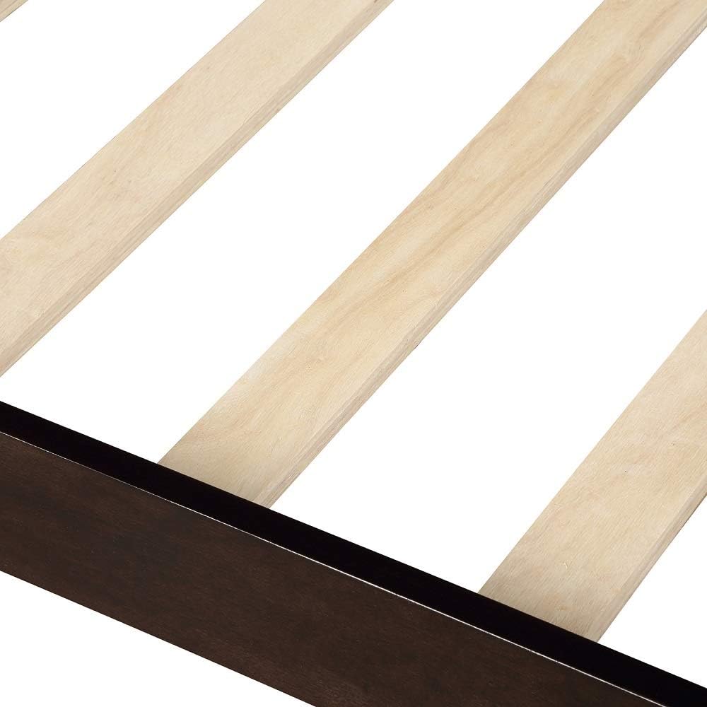 Harper & Bright Designs Twin Daybed Frame, Solid Wood Daybed Frame,No Box Spring Needed, Espresso Daybed