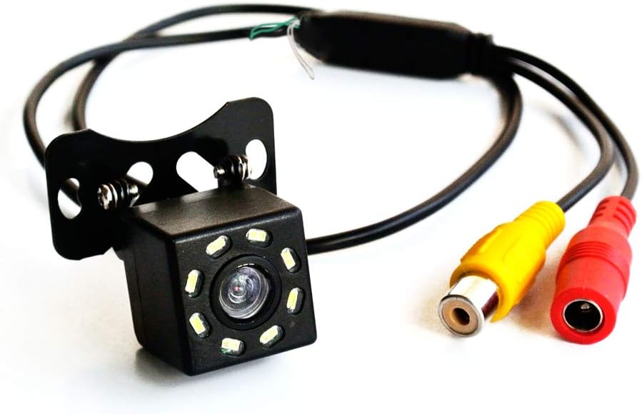 LEXXSON Car Front Camera/Reversing Camera HD CCD 8 LED Night Vision Backup 170° Mini Car Rear View DC12V (Front or Reverse)