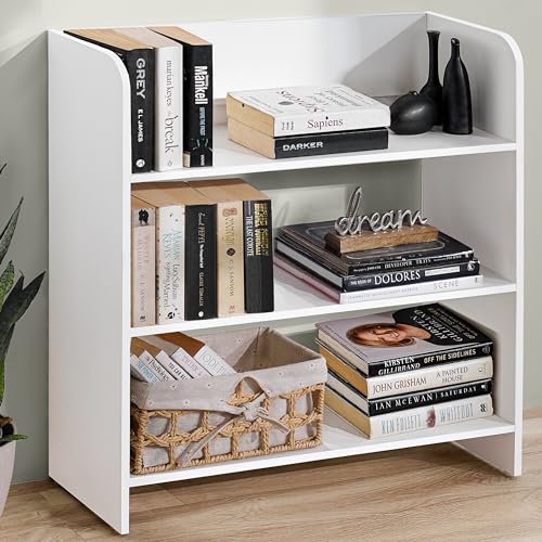 ABOUT SPACE Engineered Wood Bookcase with 3 Tier Books Storage Organizer for Kids Multipurpose Shelves for Home, Office, School, Study Room Open Display & Utility (White – L 62 x B 23.5 x H 79.5 cm) ABOUT SPACE Engineered Wood Bookcase with 3 Tier Books Storage Organizer for Kids Multipurpose Shelves for Home, Office, School, Study Room Open Display & Utility (White – L 62 x B 23.5 x H 79.5 cm)