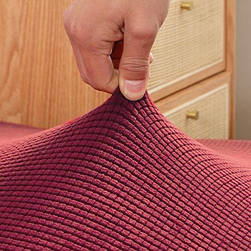 Miniatura 5 de Juego de 6 fundas para silla de comedor de pana de Spandex Vino,Beige,Negro,Gris Oscuro,Turquesa Oscuro,Verde,Gris claro,Azul marino,Blanco