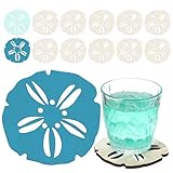 12 Pack Wooden Sand Dollars Table Decoration DIY Summer Beach Sand Dollar Room Coastal Wall Centerpieces Farmhouse Decoration for Home Office Bedroom Table Shelf Desk