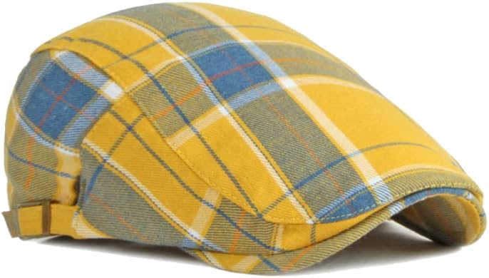 WITHMOONS Adjustable Colorful Plaid Flat Cap Newsboy Cabbie Gatsby Golf Beret Hat YZ30109 - Image 3