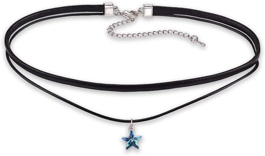 Amazon Deelfel チョーカー レディース 黒 レザー チョーカー リング 2連 チョーカーネックレス ブルー 星 スターチョーカーネックレス 五芒星 首輪 クリスタル ファッション アクセサリー サイズ調整可能 ネックレス 通販 Amazon Deelfel チョーカー レディース 黒 レザー チョーカー リング 2連 チョーカーネックレス ブルー 星 スターチョーカーネックレス 五芒星 首輪 クリスタル ファッション アクセサリー サイズ調整可能 ネックレス 通販