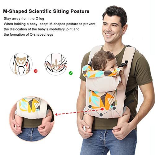 Vrbabies Baby Carrier Ergonomic Baby Sling For Newborn Breastfeeding To Toddler,Front Back Baby Chest Carrier For Men Women,Comfy Fit Infant Holder Wrap Carrier For Baby Girl Boy Shower Gift-Geometric #TOP1