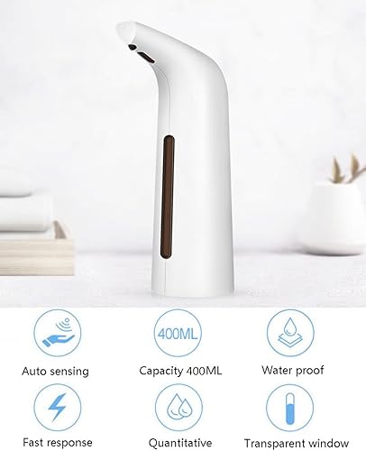 Miniatura 3 de Dispensador de jabón automático sin contacto para baño y cocina, dispensador de jabón líquido de manos, IPX6 resistente al agua, 14 onzas líquidas