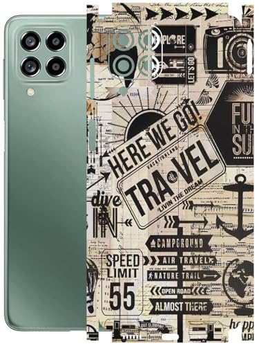Image of AtOdds - Full Body Back Screen Guard Protector Film - Lamination Wrap Skin Sticker Compatible with Samsung Galaxy M53 (5G) | Scratchproof Matte Finish (Explore)