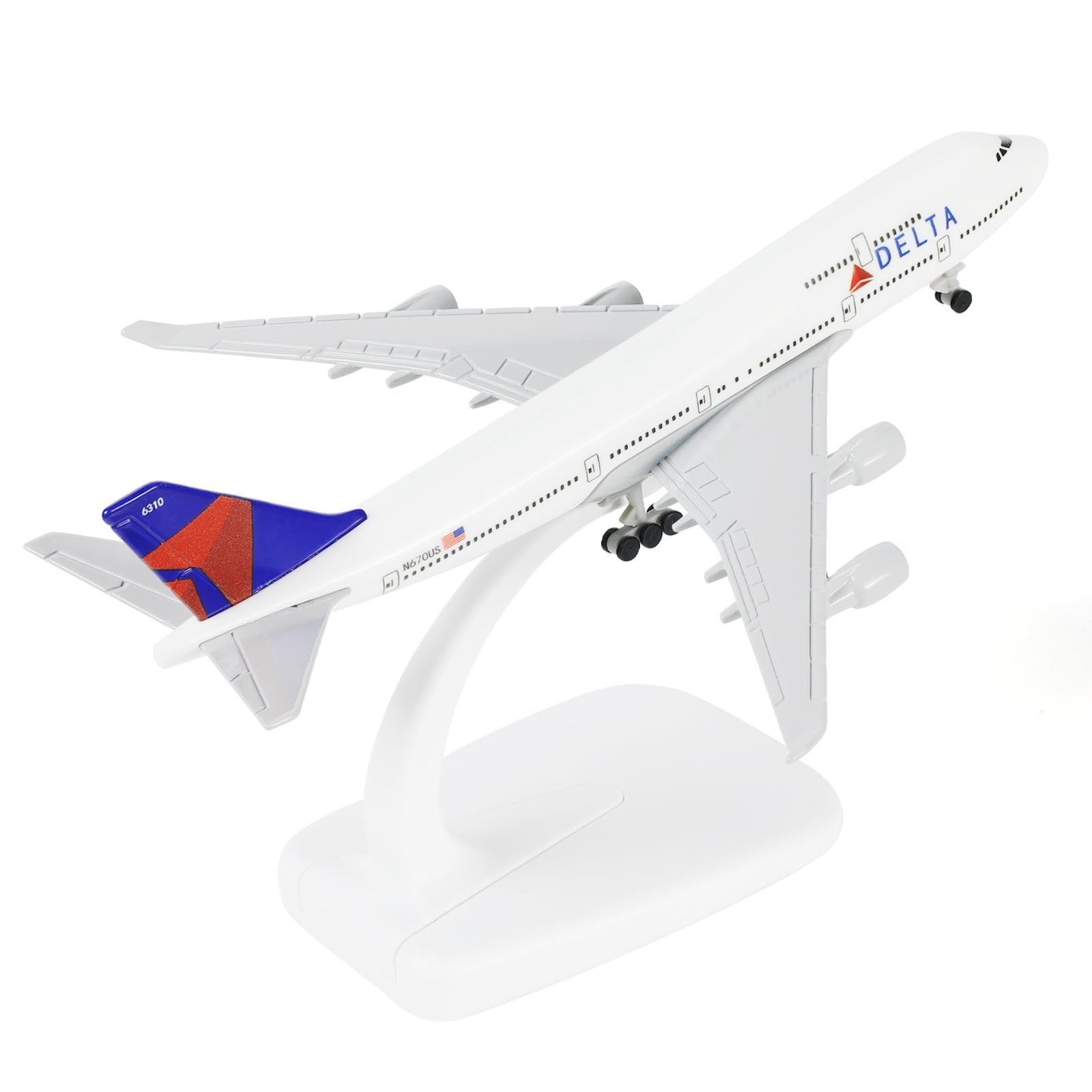 LGSRSNXHTX 1/300 Diecast Metal Airplane Model with Stand Delta B747 Plane Model for Adult Aviation Gifts,Desktop Display Airplane Ornament