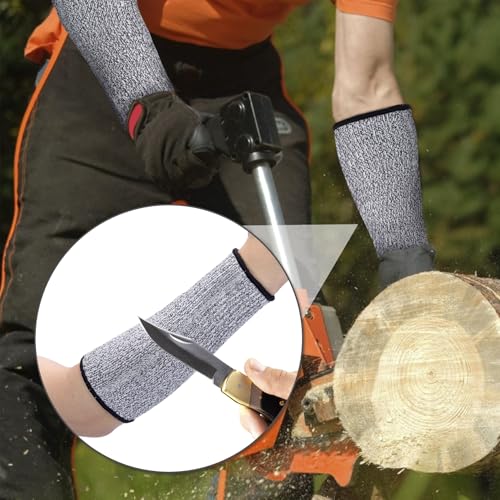 Alpinleux 1 Pair Arm Sleeves, Arm Protectors for Thin Skin and Bruising, Cut Resistant Sleeves, Sleeve to Cover Arms, Protective Sleeve for Arms (Gray)