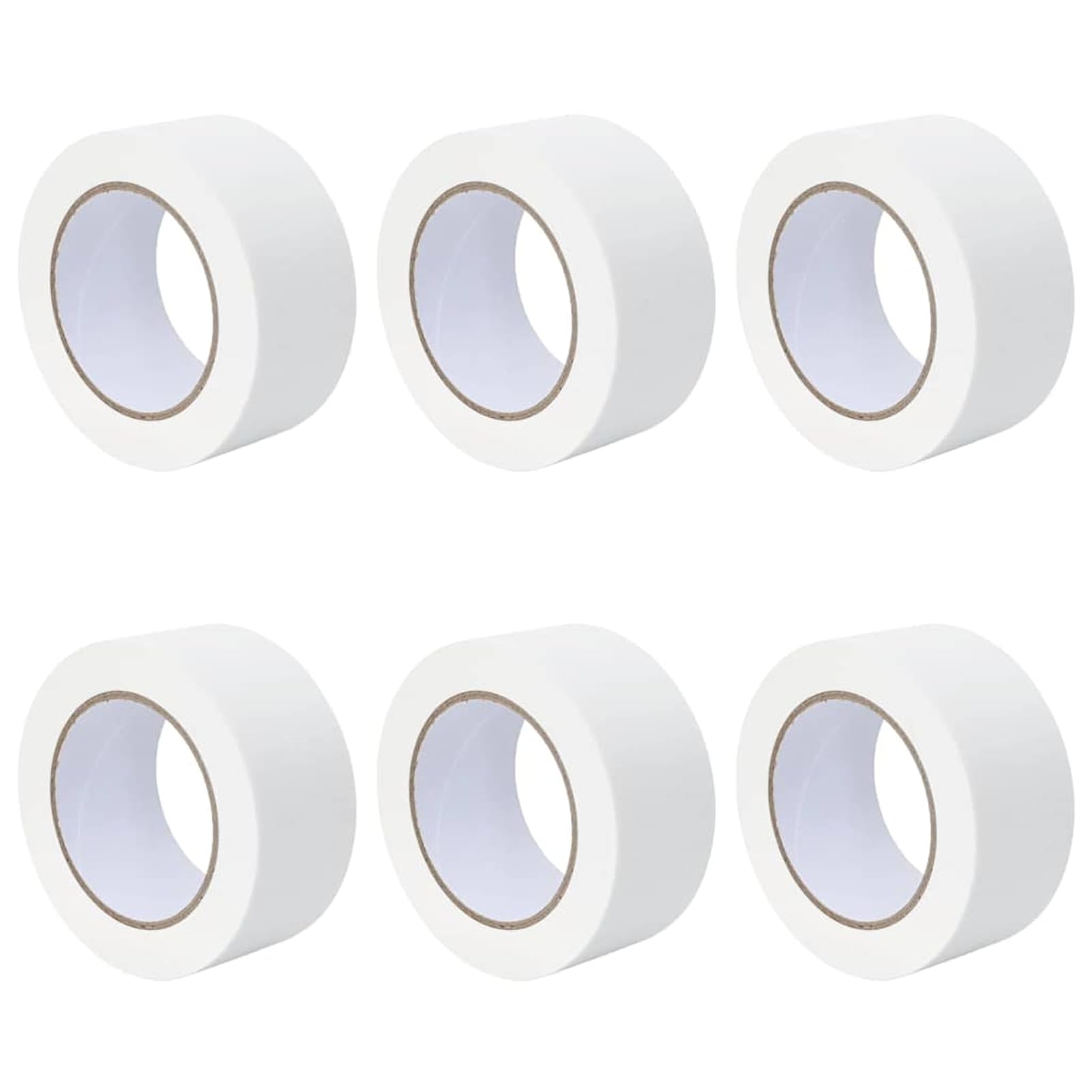 Gecheer Nastro Adesivo per Pittori, Bianco 50mm x 50m, Carta Opaca, Mascheratura e Protezione Vernice, per Dettagli e Finiture Nette