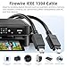 LUKFOCAB FireWire 400 Cable, IEEE 1394 4 Pin Male to 4 Pin Male Cord, iLink DV Cable, for Computer Laptop PC to Camera Camcorder, 3.9 Feet (1.2M) Black