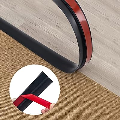 9.8ft Peel and Stick Floor Transition Strip, Carpet to Tile Transition Edging Trim Suitable for Doorways Threshold (Cover Height Within 5mm)