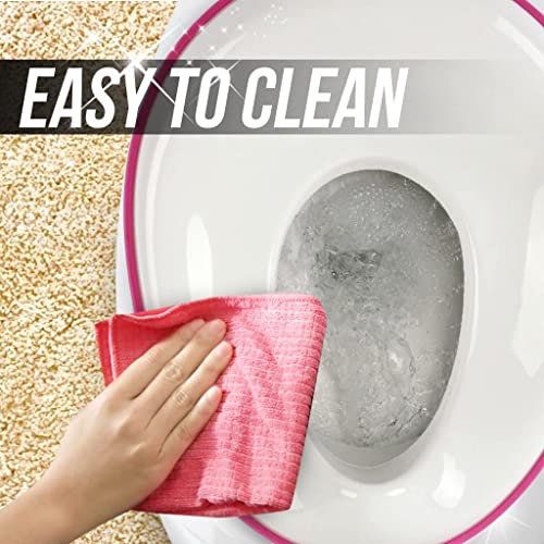 Image of Portable Baby Potty Training Seat for Boys and Girls Potty seat Toilet Seat for Kids 0 to 5 years Child Toddler Non-Slip with Splash Guard Fits Round & Oval Western Toilets, Blue (PINK)