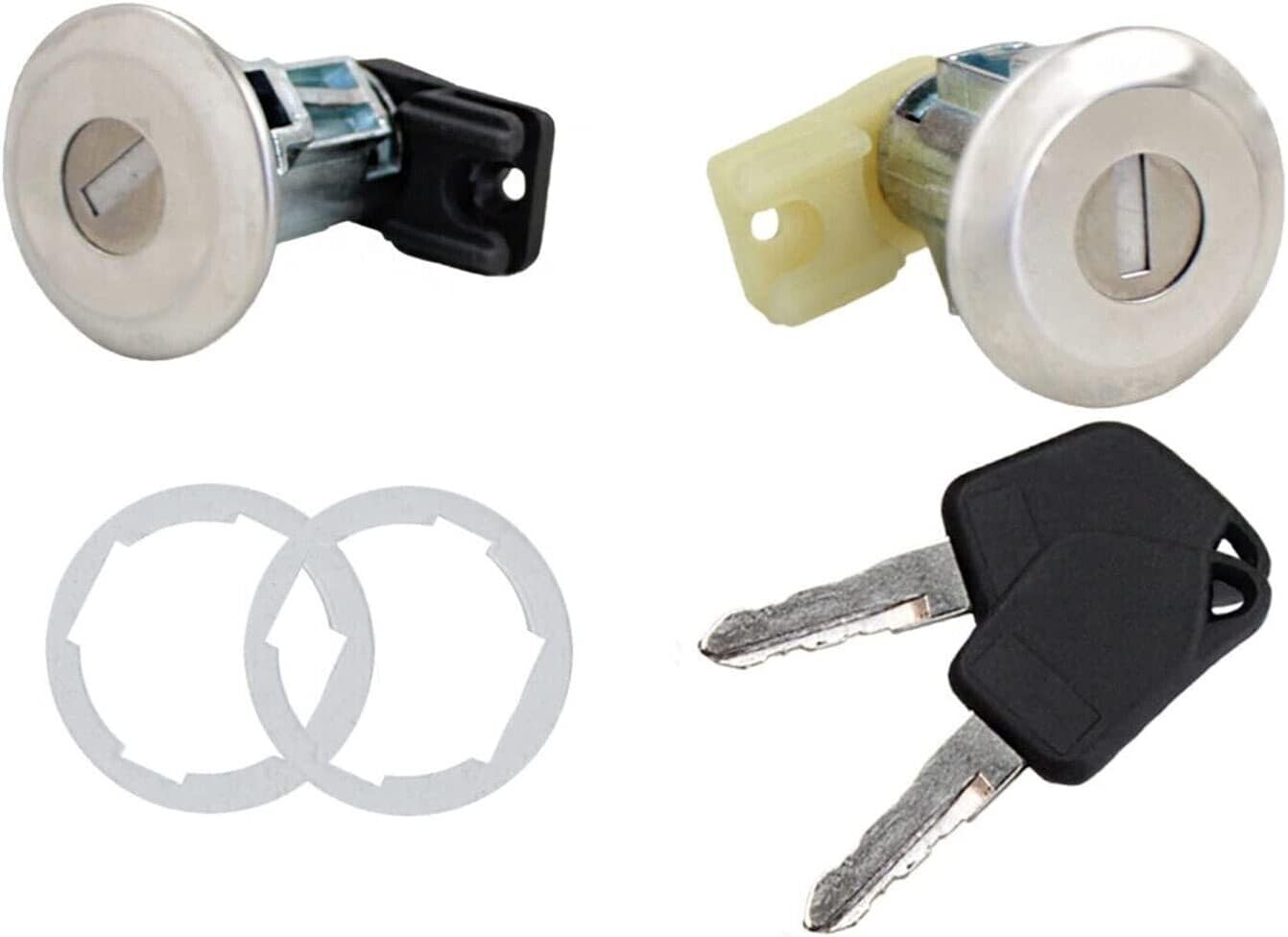 Cilindros de cerradura de puerta delantera izquierda y derecha completos con llaves, compatibles con PEUGEOT 106, 205, 309, 405, OEM 91700A, 9170.0A, 9170-0A