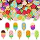 JUNEBRUSHS Radiergummis Kinder, 150 Stück Eiscreme Radiergummis Mini Radiergummi Set Kleine Radiergummi Schule Eiscreme Eraser für Kinder Schüler Hausaufgaben Schule Büro Geschenke