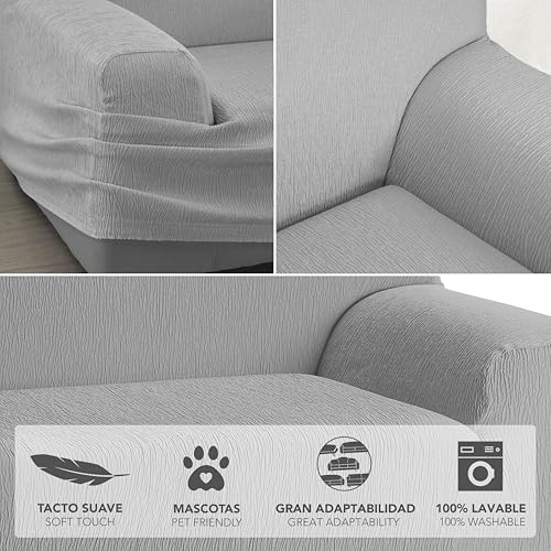 Miniatura 4 de Martina Home Funda De Sofá, Gris Alma, 3 Plazas 170 A 220 Cm , Emilia