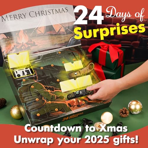 Survival Kit Advent Calendar 2025 for Adult - 24-Day Christmas Countdown with Survival Tools - Holiday Countdown Calendar - Gifts for Men Dad Him Teen Boys - Stocking Stuffers & White Elephant Gifts image 6