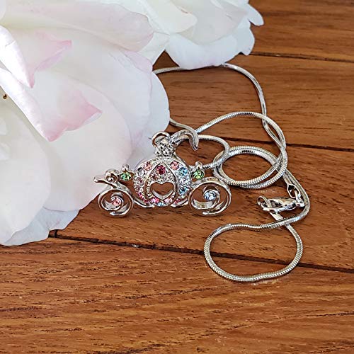 Disney Cinderella Pumpkin Carriage Pendant Necklace2