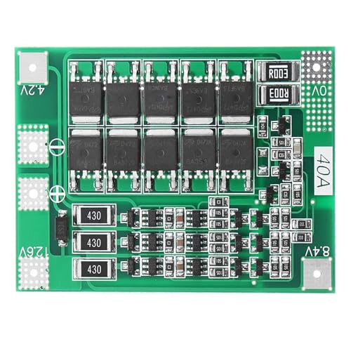 Image of UG LAND INDIA 3S 40A BMS 11.1V 12V 12.6V 18650 Lithium Battery Protection Board with Balance Li-ion Lithium Battery Charger PCB BMS Lipo Cell Module for Drill Motor