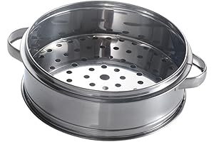 ABOOFAN Stainless Steel Double Handle Steaming Pot with Cooling Rack