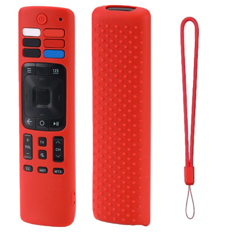 Soft Silicone Protective Housing Case for Hisense ERF3A69 ERF3R69 ERF3I69 ERF3S69 ERF3N69 ERF3A69 for Toshiba CT-95003 Remotes Anti-Scratch Drop-Proof Non-Slip Dust Cover (Red)