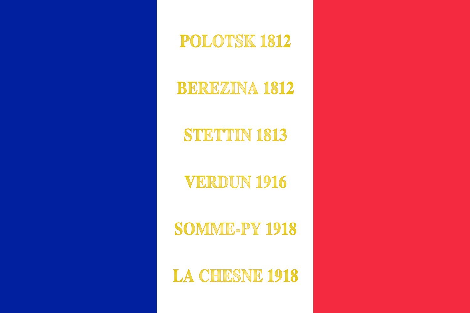 Drapeau Large 124e régiment d infanterie armée collection militaria