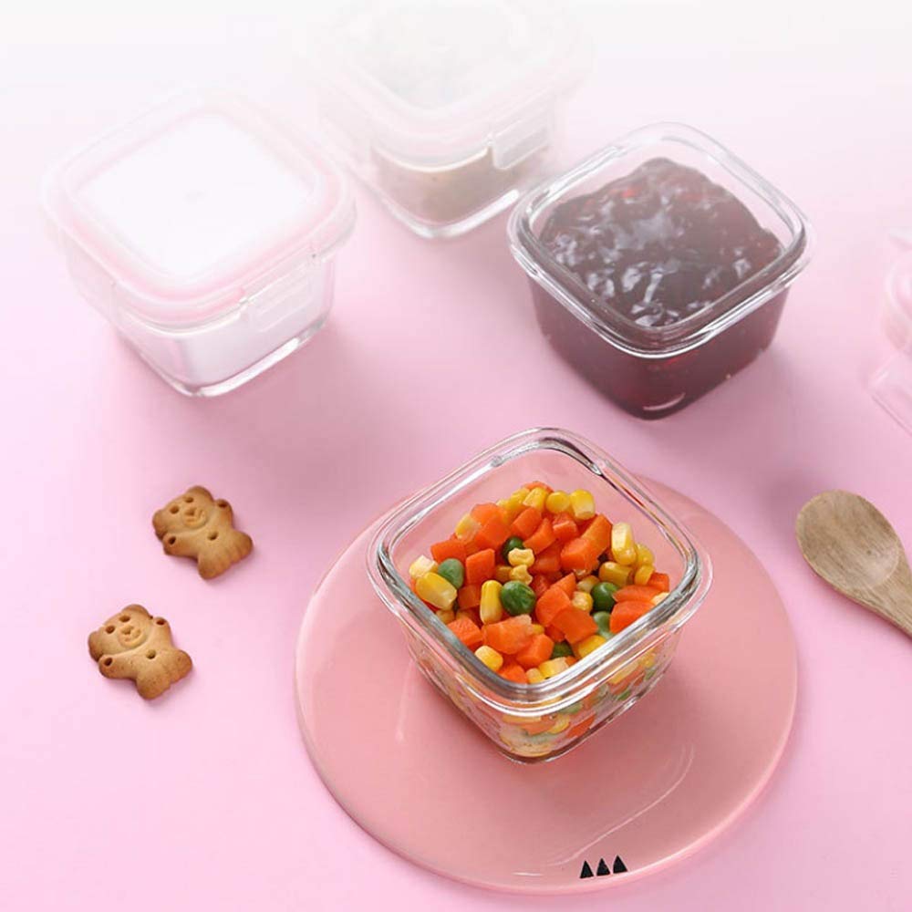 Ergänzende Lebensmittelschüssel, Glas-Lunchbox(Blue)