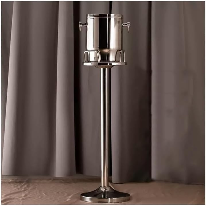 Cubo de hielo de acero inoxidable resistente con soporte estable para botellas de cerveza