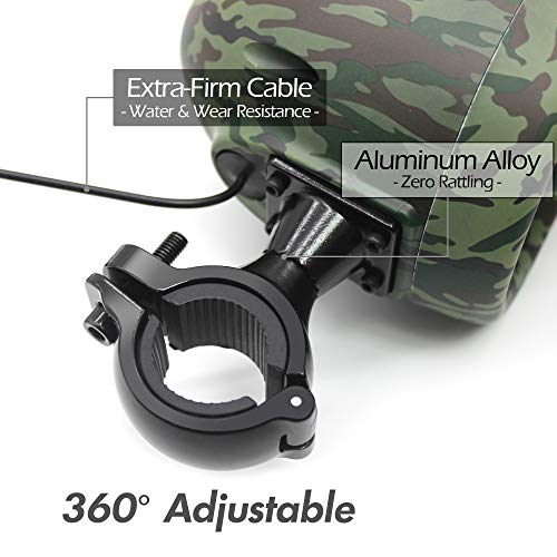 Gohawk Tj4-W Camo Green Waterproof Amplifier 4" Full Range Bluetooth Motorcycle Stereo Speakers 1 To 1.25 In. Handlebar Mount Audio Amp System Harley Touring Cruiser Atv 4-Wheeler, Usb, Aux, Fm Radio #TOP7