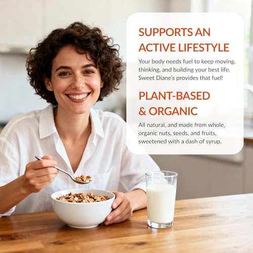 Image of Sweet Diane's Granola - Family Size (36 oz) Protein Crunch Organic Granola, Low-Sugar, High-Fiber, Gluten-Free, Vegan, Delicious Breakfast and Snack Topper