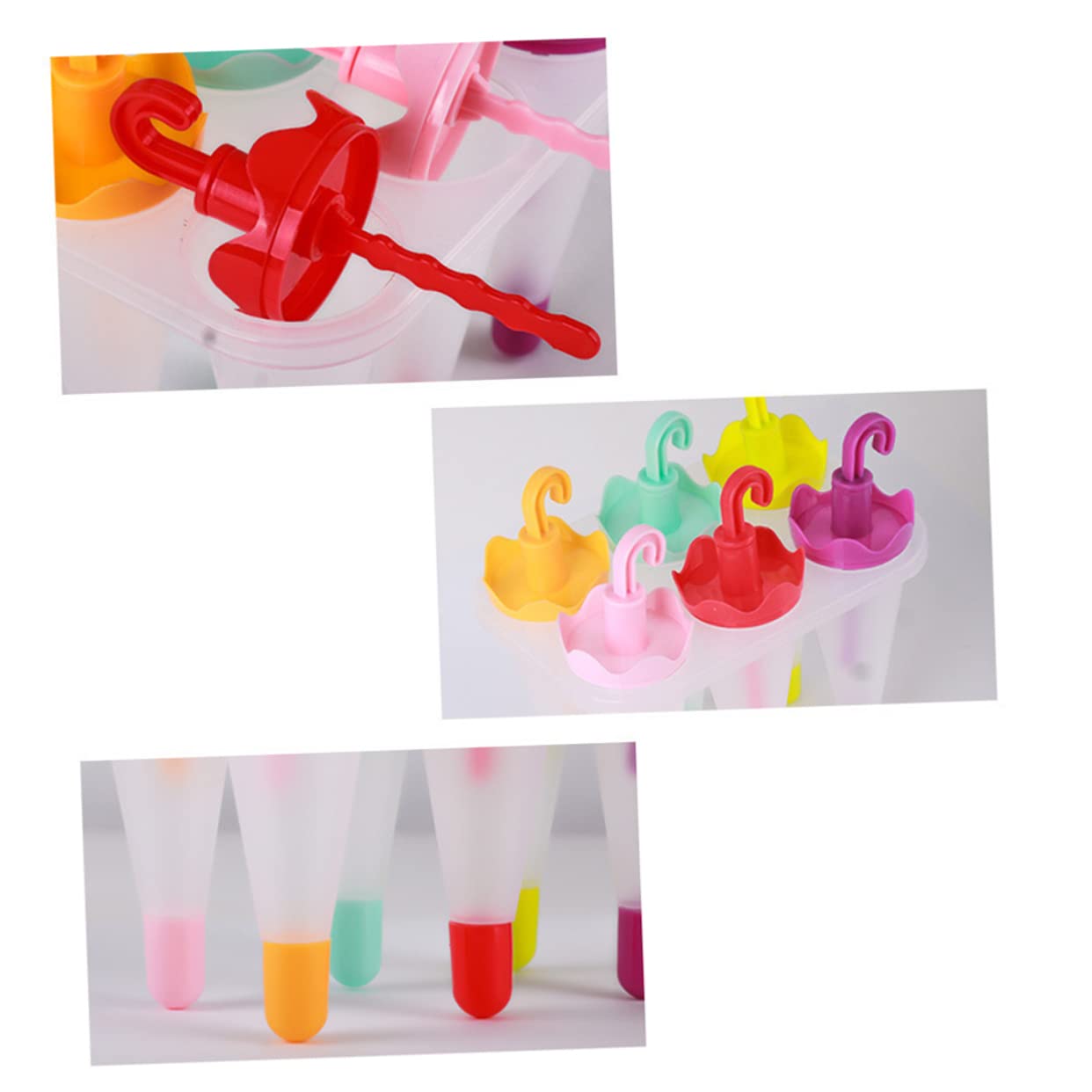 Lot De 3 Moules À Glaçons En Plastique Réutilisables Style Parapluie Pour Garçons Et Filles 6 Pièces X 3