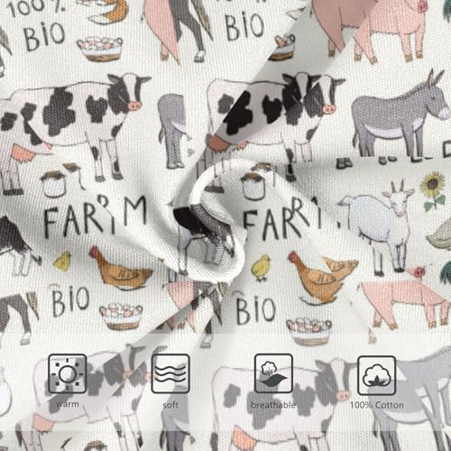 Boys' Exclusive Briefs Toddler Underwear 95% Combed Cotton Boxerbriefs 2T Organic Farm Animal Pattern 903