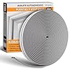 HOGARLAX 12M - Burlete Puerta Entrada, Burlete Ventana, Junta de Goma Adhesiva, Aislante Térmico Ventanas y Puertas, Aislante Acústico - Tira de Sellado Autoadhesivo para Huecos de 3 a 6 mm (Gris)
