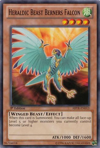 YU-GI-OH! - Bestia heráldica Berners Falcon (ABYR-EN013) - Abyss Rising - Edición ilimitada - Común