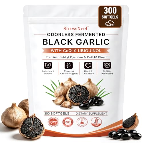 StressXcel Odorless Aged Garlic Extract Softgels