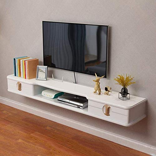 Schwimmendes Regal Modernes schwimmendes TV-Regal TV-Ständer Board Rack TV-Schrank Medienkonsole Wandmontage Hängende Audio- / Videokonsole für
