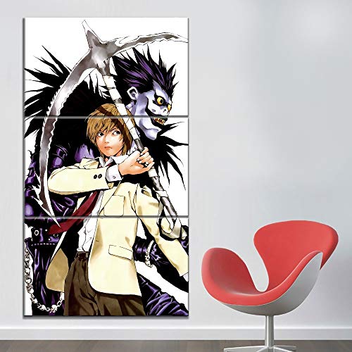 Impression sur toile intissée modulaire triptyque de mort pour décoration murale moderne - 2