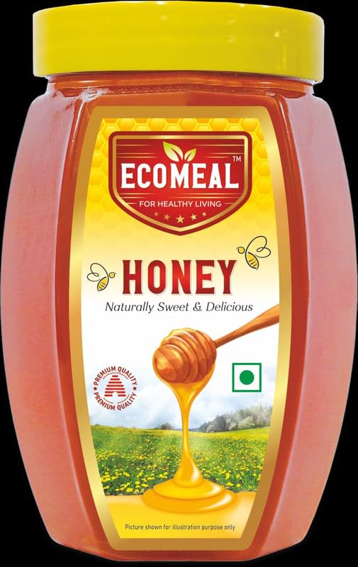 Ecomeal Natural Honey With Anti-Oxidants, Enzymes And Essential Minerals No Added Artificial Flavour 500 Gm| Pack of 7