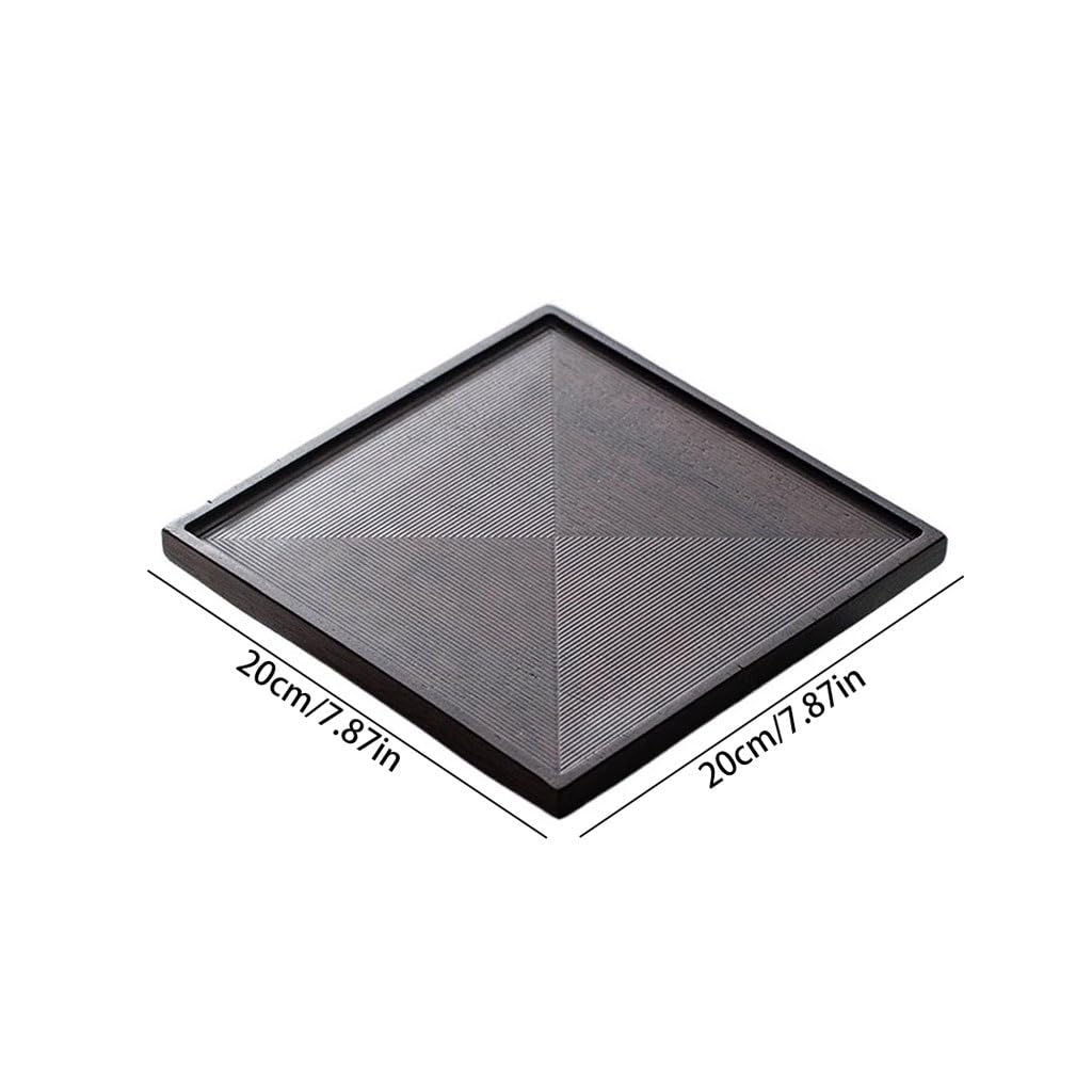 Bandeja Decorativa Moderna: Soporte Cuadrado Chino de Madera Maciza para Tetera, Elegante Bandeja para Servir y Guardar Tazas de té, Ideal para Amantes del té y para la decoración del hogar.